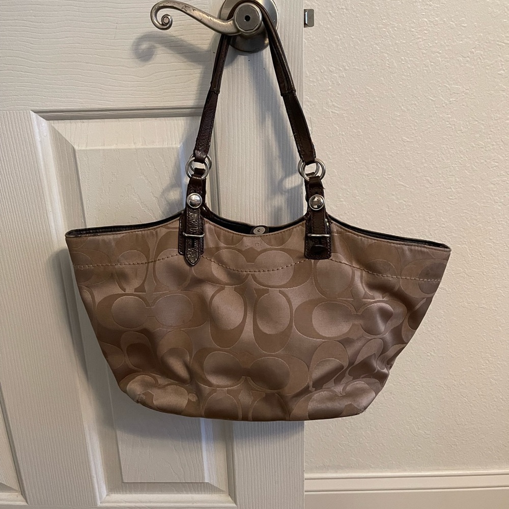 Extra Large 3 Compartment Authentic Satin Coach P… - image 3